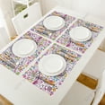 thumbnail image 4 of Music Placemat for Dining Table Mat Western Pad Rectangle Placemats Set Kitchen Bowl Mat Pad Tea Cloth, 4 of 7