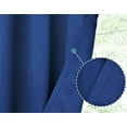 thumbnail image 2 of 1 Kitchen valance thermal royal blue solid rod pocket blackout window dressing filtering TVLO size 54" wide X 18" length, 2 of 4