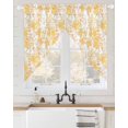thumbnail image 2 of Yellow Flowers Swag Valances for Windows, Watercolor Summer Botanical Floral Rod Pocket Sheer Valances for Large Windows, Swag Toppers Light Filtering for Kitchen Living Room 2 Panels 36''x63'', 2 of 6