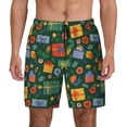 thumbnail image 2 of Uemuo Christmas Gift Pattern Mens Swim Trunks Quick Dry Board Shorts with Mesh Lining, Stretch Beach Shorts Quick Dry No-Chafing Board Shorts-Medium, 2 of 7