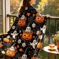 thumbnail image 4 of Halloween Throw Blanket, 78.74 x 59 in Throw Blanket Gentle Fleece Fall Blanket Cozy Warm Cute Halloween Ghost Blanket, Ultra-Soft Blankets and Throws for Couch Sofa Bed, 4 of 5