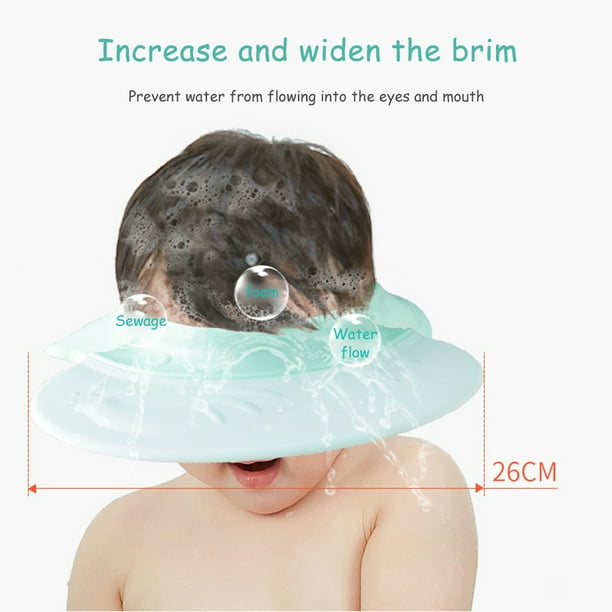 Bonnet de douche enfants, protection de shampooing réglable pour bébé,  protection de bain de shampooing chapeau souple, casquette imperméable à  l'eau ca