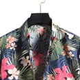 thumbnail image 6 of YYDGH Men's Striped Button Down Shirts Casual Short Sleeve Hawaiian Summer Beach Shirt Green XXL, 6 of 8
