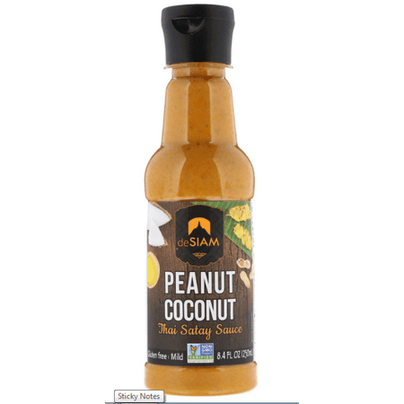 deSIAM, Thai Sauce Peanut & Coconut, Mild, 8.4 fl oz (pack of