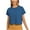 Blue, variant on Lovskoo Summer Tops Crop Tops for Women Trendy Cute Shirt Solid Color Basics CrewNeck Short Sleeve Shirts Casual Top Pullover T-Shirt Hot Pink