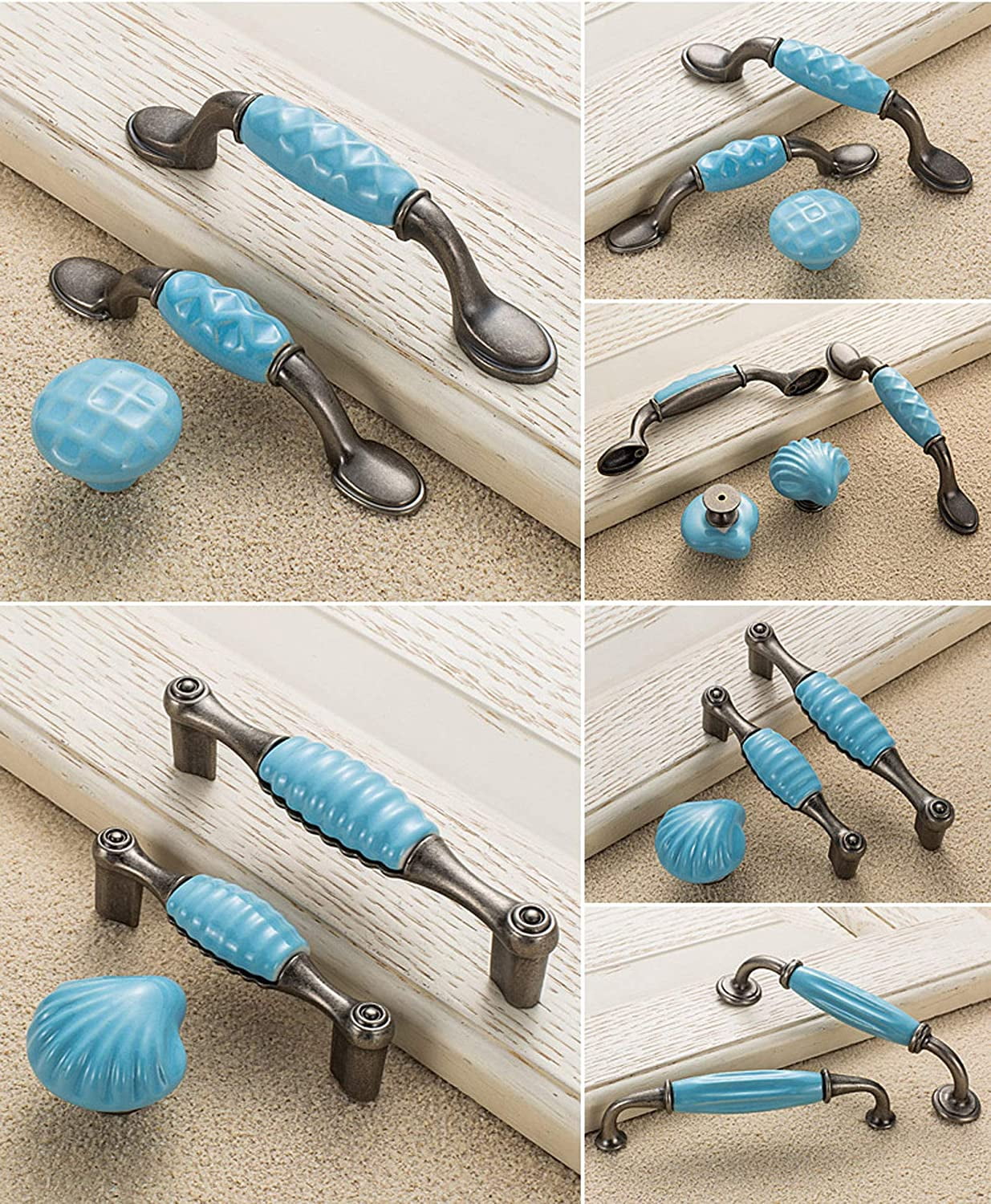 Gamvdout Ceramic Door Knobs Kitchen Cabinet Hardware Handles Zinc Alloy Antique Kitchen Drawer Pull Handles Cupboard Pull Handles