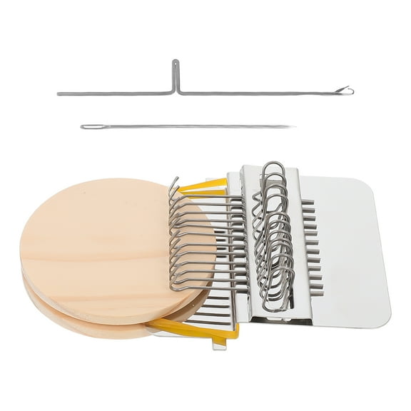 Small Knitting Machine DIY Weaving Toy Wooden Loom Sewing Needles Knitter Child