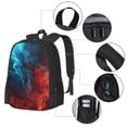 thumbnail image 2 of Fotbe Red And Blue Fire Mochila para Hombre y Mujer - Tela Oxford 600D Resistente - Mochila Impermeable de Gran Capacidad para Escuela, Viajes y Senderismo, 2 of 6