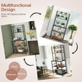 thumbnail image 4 of Resenkos 5-Tier Kitchen Bakers Rack with Hutch and Open Shelves-Rustic Brown, Storage Rack Microwave Oven Stand for Spices, Pots, and Pans, 4 of 6