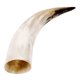 thumbnail image 1 of Florero decorativo con forma de cuerno, estilo retro, con cuerno insertado. Ideal para manualidades y decoración de mesas., 1 of 7