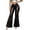 t-466Black, variant on Women Faux Leather Flare Pants High Waist Lace Panel Sheer Mesh Trousers Slim Fit Nightclub Pant,Silver,M