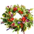 thumbnail image 4 of Harpi 16 Inch Spring Wreaths for Front Door Clearance, Greenery Summer Wreath, Wildflower Wreath Home Decor Flower Wreath Front Door Simulation Dried Flower Wreath Green Plant Eternal Flower, 4 of 7