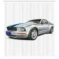 thumbnail image 3 of Ambesonne Teen Room Shower Curtain, Cool Speed Car, 69"Wx70"L, Grey Grey Blue, 3 of 3