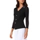 thumbnail image 4 of BLUSA DE MANGA LARGA TRANSPARENTE CON CUELLO EN V PARA MUJERES INSPIRADA CHIC TALLA XL NEGRA, 4 of 6