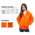 thumbnail image 5 of Kids Orange Safety Full Zip High Visibility Thick Fleece Hooded Sweatshirt Hunting Jacket, XS, Blaze Orange Camo, 5 of 6