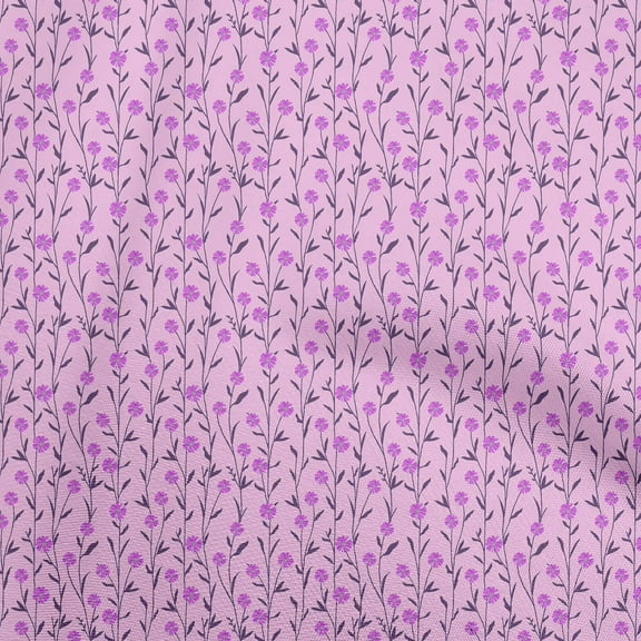 oneOone Polyester Spandex Mauve Fabric Floral Retro Dress Material Fabric Print Fabric By The Yard 56 Inch Wide