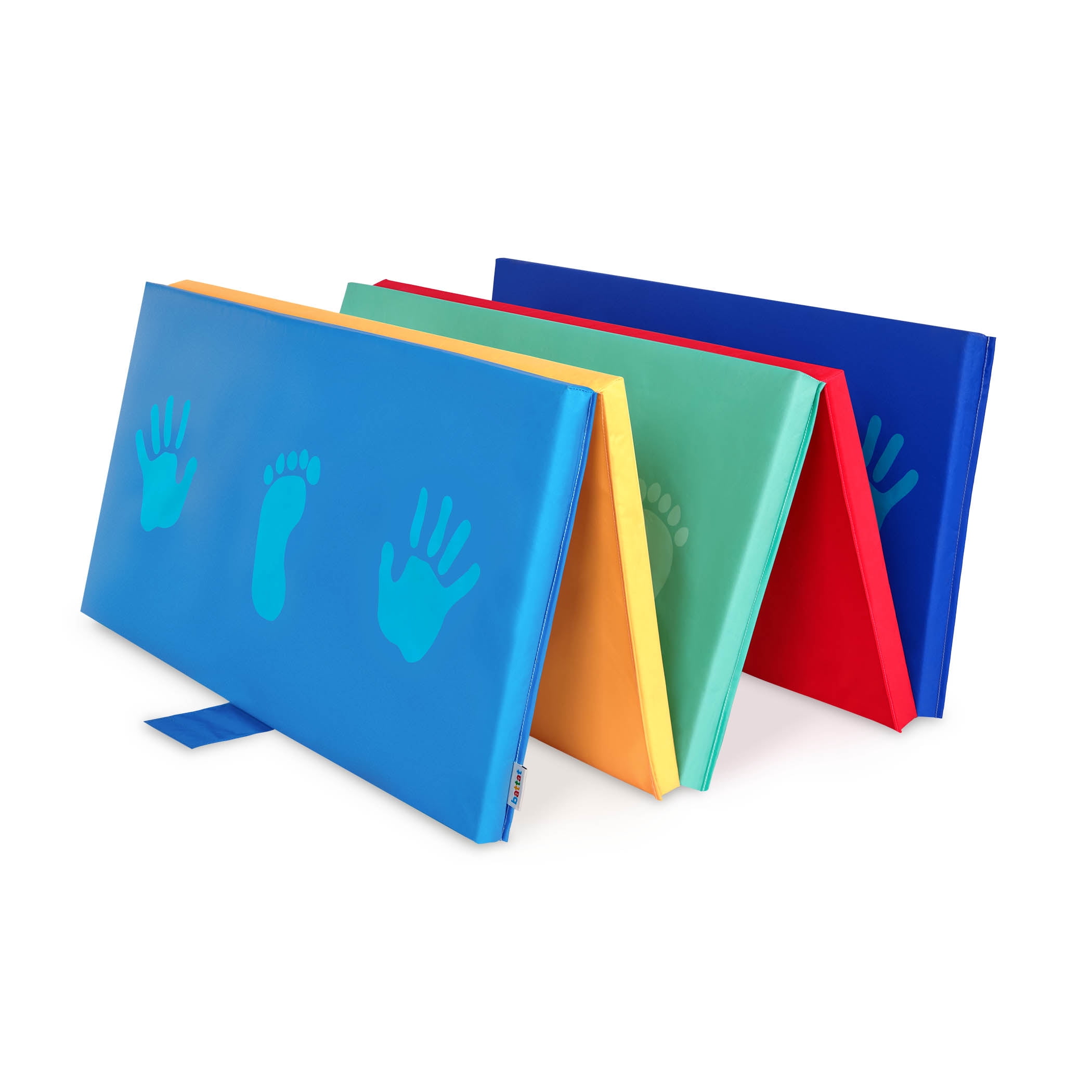 Battat Mini Gymnast's Mat with Foldable Multicolor S-M Design and Handle, Preschool Toy for Toddlers 3 years +
