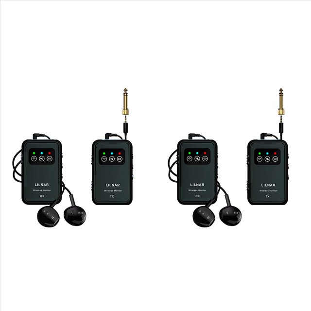 2X de Monitorización Intraauditiva Inalámbrica 2,4 G Transmisor Receptor Inalámbrico Compatible con Estudio de Cantante Mono Estéreo