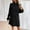 Black, variant on Fashion SMihono Decor Flare Mini Dress Bow Tie Front Dress Women's Plus Size Pearl Beaded Tie Neck Long Sleeve Casual Work Short Dress Red XL