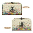 thumbnail image 5 of Whosucclay Cat Butterfly Daisy Print Microwave Oven Dust Cover Toaster Oven Cover Oil-Proof Small Appliance Dust Covers Suitable for Most Microwave Ovens 20.9" x 15.7" x 12.4"inches-L, 5 of 7