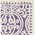 thumbnail image 4 of SAFAVIEH Cambridge Leslie Geometric Wool Area Rug, Purple/Ivory, 8' x 8' Square, 4 of 9