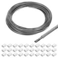 thumbnail image 1 of 164Ft Wire Rope 304 Stainless Steel Cable 1/24" Vinyl Coated with 30pcs Aluminum Sleeves Clear, 1 of 7