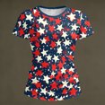 thumbnail image 5 of KDDYLITQ Womens U.s. 250th Anniversary Tshirt Freedom 250 Years Birthday Short Sleeve Tops July 4th Usa Flag 4th Of July T-Shirts 250th Birthday 2026 Crew Neck Blouses Blue XL, 5 of 8