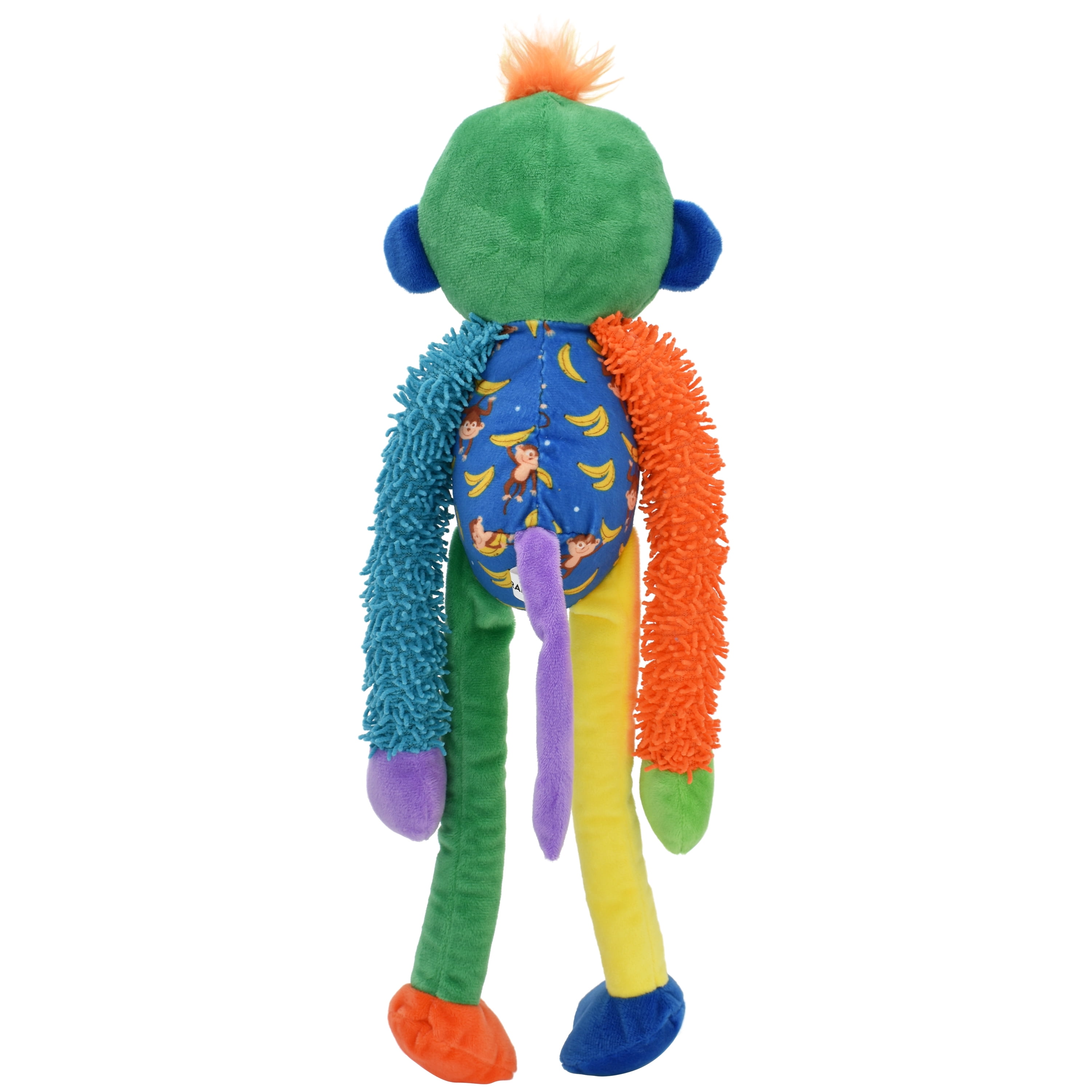 Vibrant Life Multicrew Monkey Plush Dog Toy, Six Squeakers, 18"
