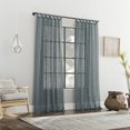 thumbnail image 5 of Archaeo Burlap Weave Linen Blend Tab Top Curtain, 50"x96", 50"x96", Harbor, 5 of 5