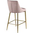 thumbnail image 3 of Homestock Eclectic Elegance Pink Velvet Stool, Set of 2, 3 of 8