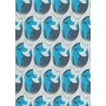 thumbnail image 1 of Ahgly Company Machine Washable Indoor Rectangle Transitional Azure Blue Area Rugs, 2' x 3', 1 of 7