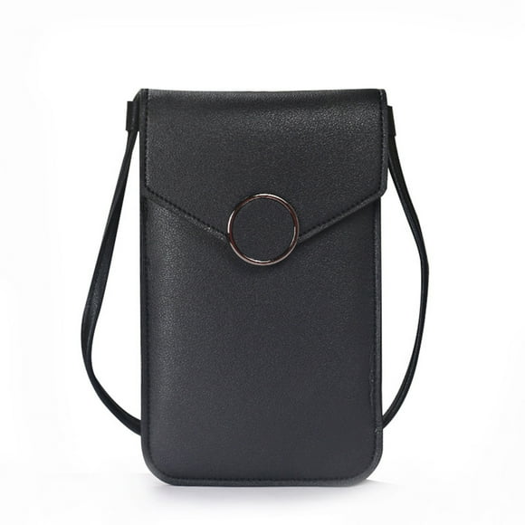 DGS Women Touchscreen Phone Bags, Mini Leather Mobile Phone Crossbody Bags Shoulder Handbag Wallet With Credit Card Slots
