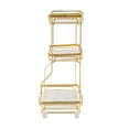 thumbnail image 5 of 3 Tiers Bathroom Countertop Organizer, Gold Bathroom Vanity Counter Organizer with Small Storage Basket for Skincare Makeup Perfume, 5 of 17