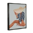 thumbnail image 2 of Stupell Industries Woman Obscured By Sun Hat Summer Beach Portrait Graphic Art Jet Black Floating Framed Canvas Print Wall Art, Design by Amelia Noyes, 2 of 5