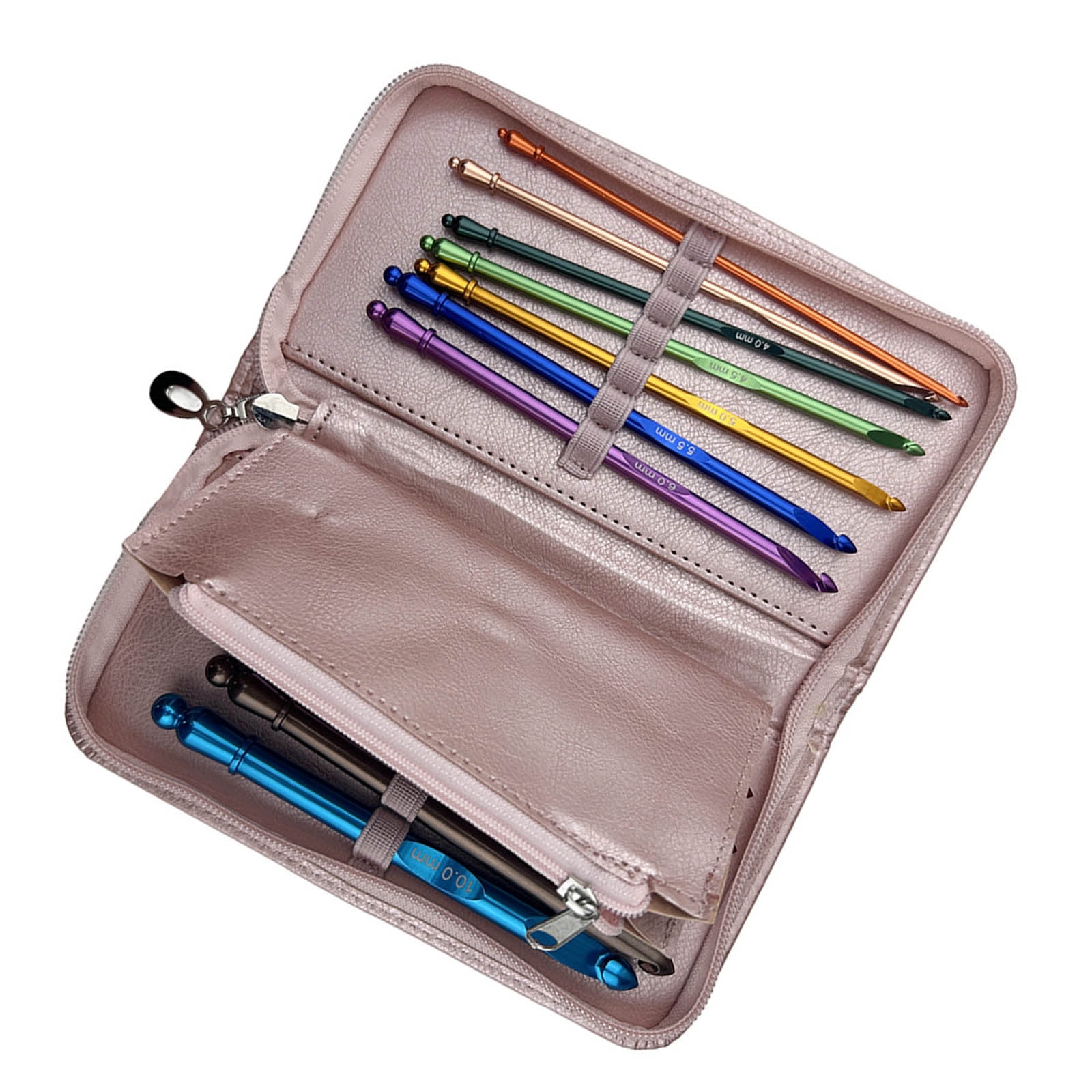 RUISINERY 12 pieces Crochet Hook Set 3.0mm-10.0mm Crochet Needle Ergonomical Crochet Needle with Case Knitting Needle for Craft