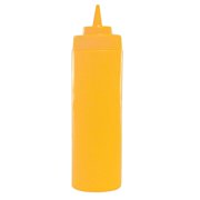 Update International SBY-16W Yellow 16 Oz. Squeeze Bottle - 6 / PK