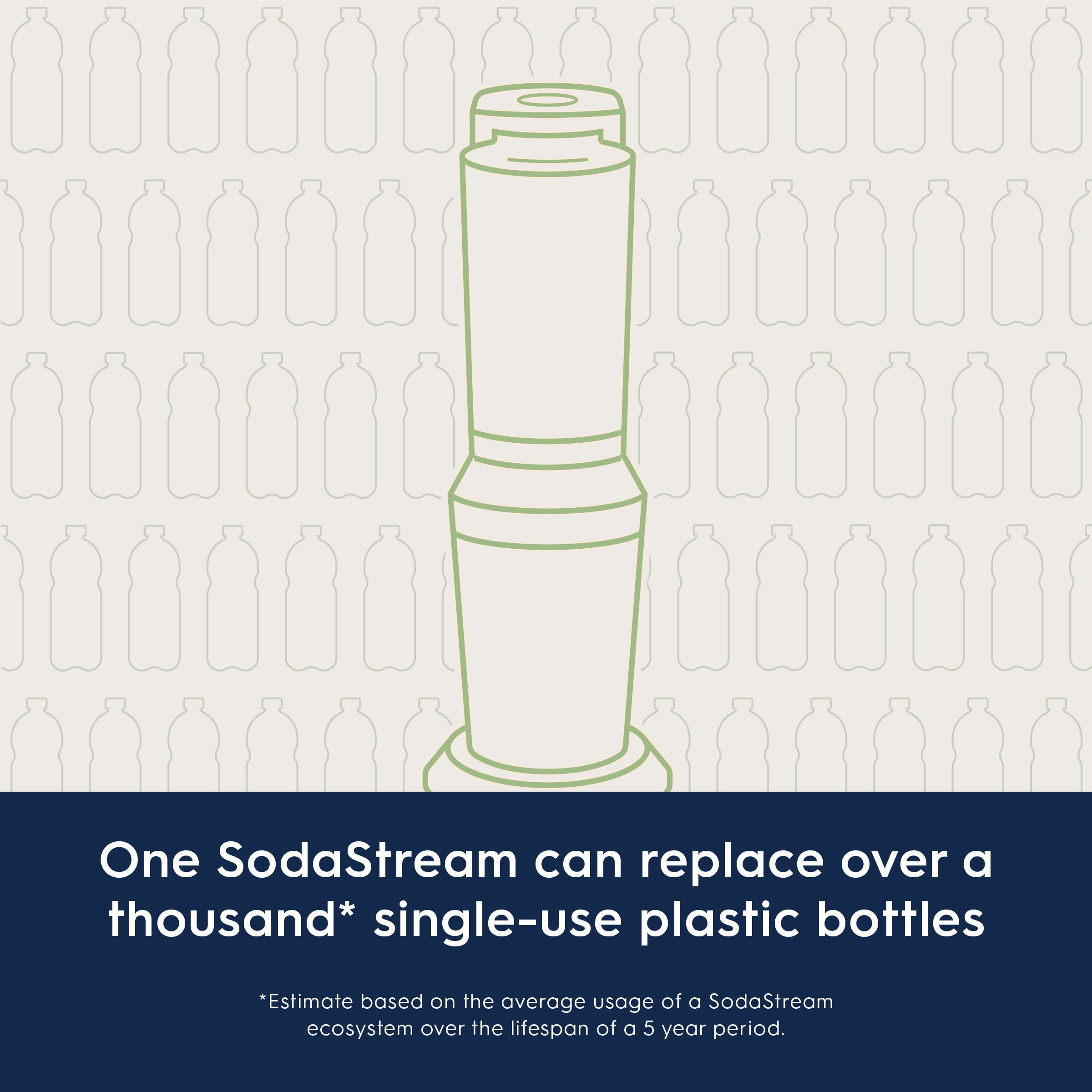 SodaStream Aqua Fizz (Black) Sparkling Water Maker with CO2 and Glass Carafes