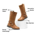thumbnail image 4 of BURUDANI Girls Knee-High Fashion Riding Boots – Toddler/Little Kid/Big Kid Sizes, 4 of 6