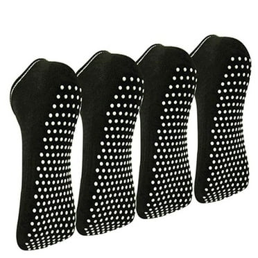 Non Slip Skid Socks with Grips - for Yoga,Barre Pilates,PiYo - Black Men and Women