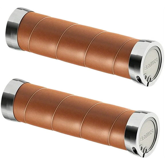 Brooks Slender Leather Grips - Honey, 130/130mm