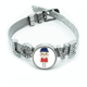 thumbnail image 1 of Nacional Noruega UE Pulsera pulsera pulsera de cristal amor pulsera ajustable, 1 of 2