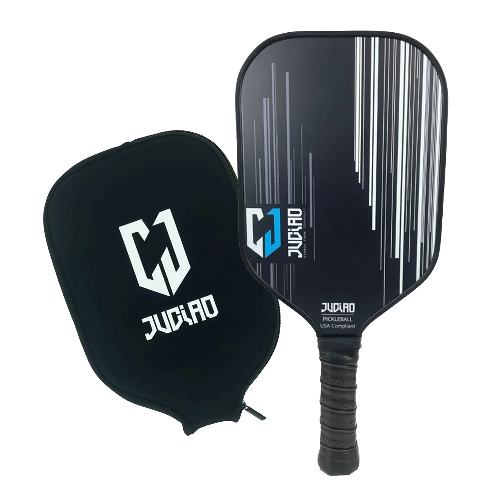 Nouvelle Conception Pagaie de Pickleball en Fibre de Carbone Graphite avec Coussin Poignée Confortable THK16MM avec Couvercle