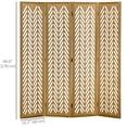 thumbnail image 3 of HOMCOM 4 Panel Room Divider, 5.6ft Tall Folding Privacy Screen, Light Brown, 3 of 10