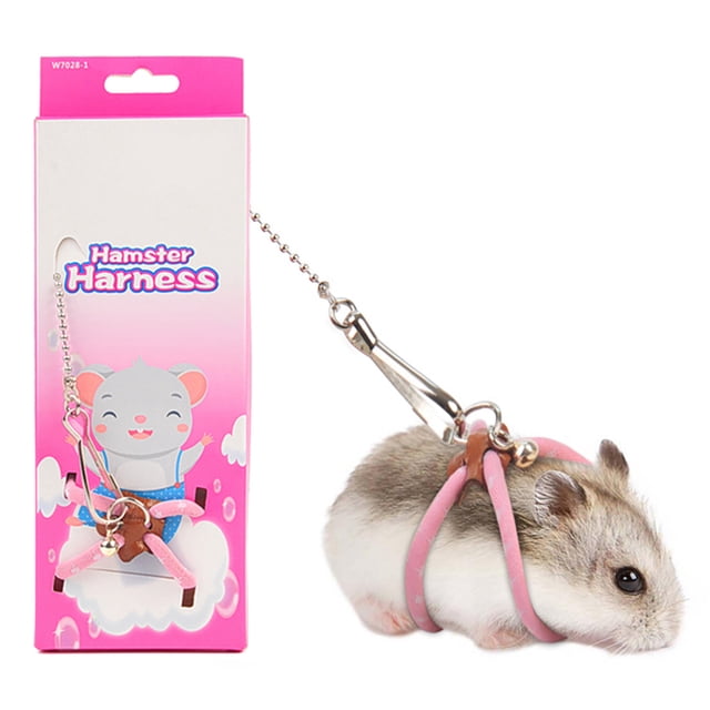 Hamster Leash Harness Set Adjustable Bell Small Animal Leash Pet Walking Leash