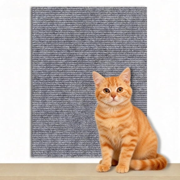 MK Gdledy Premium Cat Scratching Pad, Self-Adhesive Anti-Scratch Furniture Protector, Wall & Door Climbing Mat for Cats, Durable Woven Material,40" x 16"