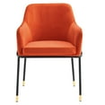 thumbnail image 5 of Modway Jovi 19" Performance Velvet Dining Armchair in Black/Orange (Set of 2), 5 of 7