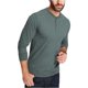 thumbnail image 2 of Camiseta henley jaspeada vintage para hombre resistente a la intemperie, verde, XXL Weatherproof  henley, 2 of 2