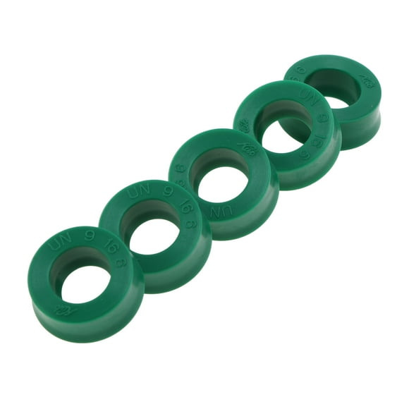 Anillo de sello de aceite universal Unique Bargains Sello de labio UN 9x16x6mm Alta presión TPU Verde 5 Pcs
