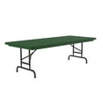 thumbnail image 6 of Correll Adjustable Height Commercial Blow-Molded Plastic Folding Table, 30x72", RECTANGULAR GREEN BLACK, 6 of 11