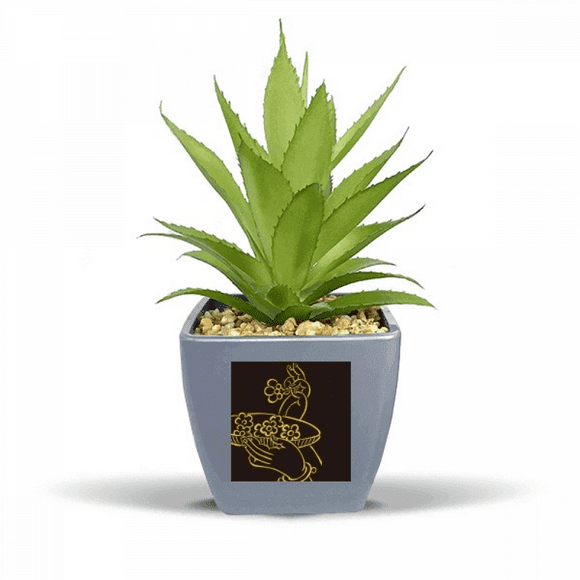 Hand Flower Plate Fake Pineapple Flower Pot Vase Mini Decor